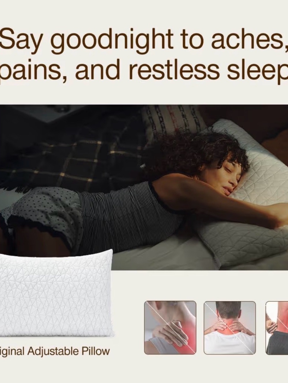 Coop Home Goods The Original Adjustable Pillow Queen Bed Microfiber Memory Foam - Picture 3 of 4